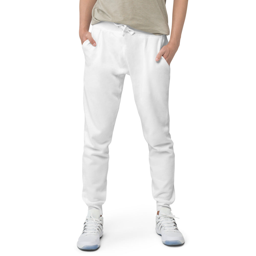 Men's fleece sweatpants (white)