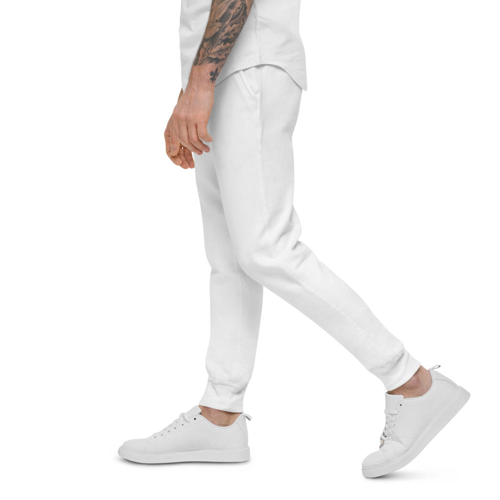 Men's fleece sweatpants (white)